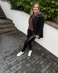 Vegane Lederleggings mit Taschen