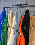 Dreieck Teddy-Schal mit Knopf