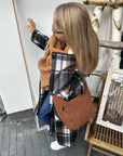 Dreieck Teddy-Schal mit Knopf