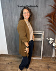 Strickjacke lang in Toffee