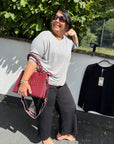 Pullover in grau meliert