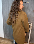 Strickjacke lang in Toffee
