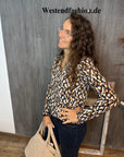 Langarmshirt Braun mit Muster