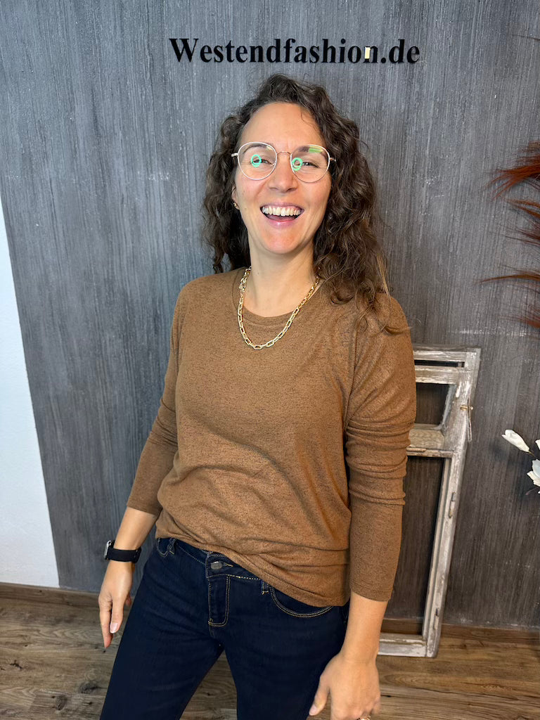 Pullover in Toffee meliert