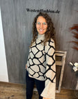 Pullover mit Muster und höherem Kragen
