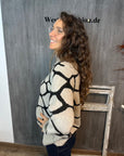 Pullover mit Muster und höherem Kragen