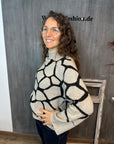 Pullover mit Muster und höherem Kragen
