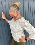 Longshirt mit zartem Wellenmuster