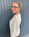 Longshirt mit zartem Wellenmuster