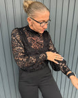 Bluse mit eleganten Spitzendetails