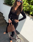 feine Hose mit weitem Bein