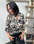 Bluse mit abstraktem Blumenprint