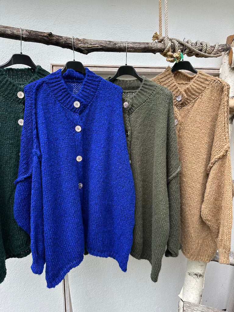 Cardigan mit flachen Knöpfen
