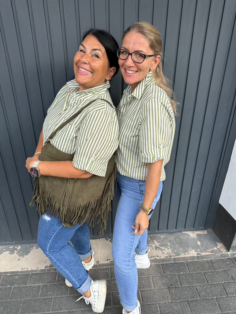 gestreifte Bluse kurzarm