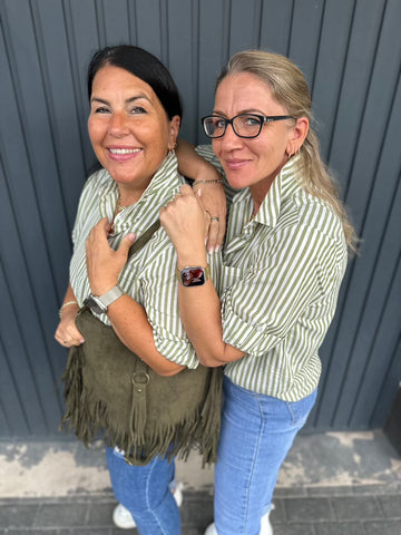 gestreifte Bluse kurzarm