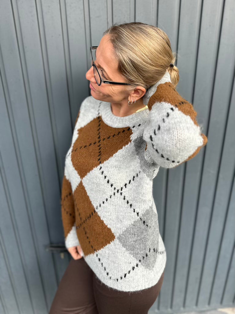Strickpullover mit Argyle-Muster