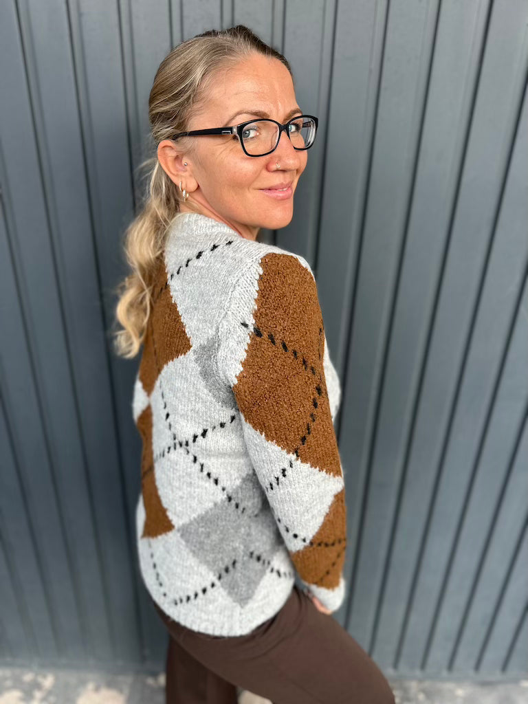 Strickpullover mit Argyle-Muster