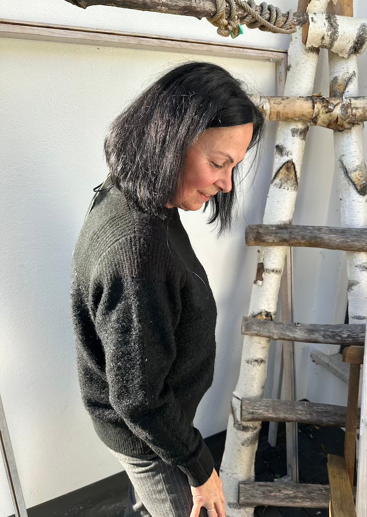 Kuscheliger Pullover in Schwarz