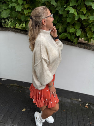 Strickpullover mit Stehbundkragen