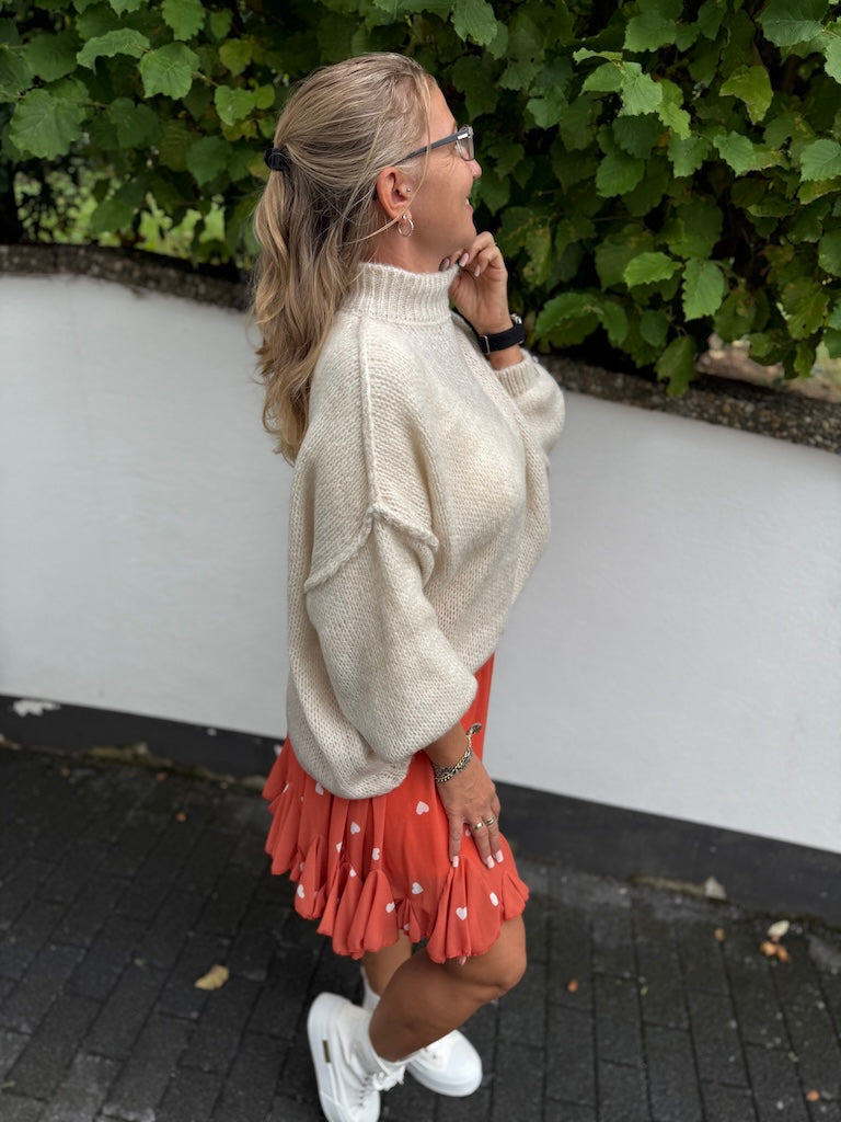 Strickpullover mit Stehbundkragen