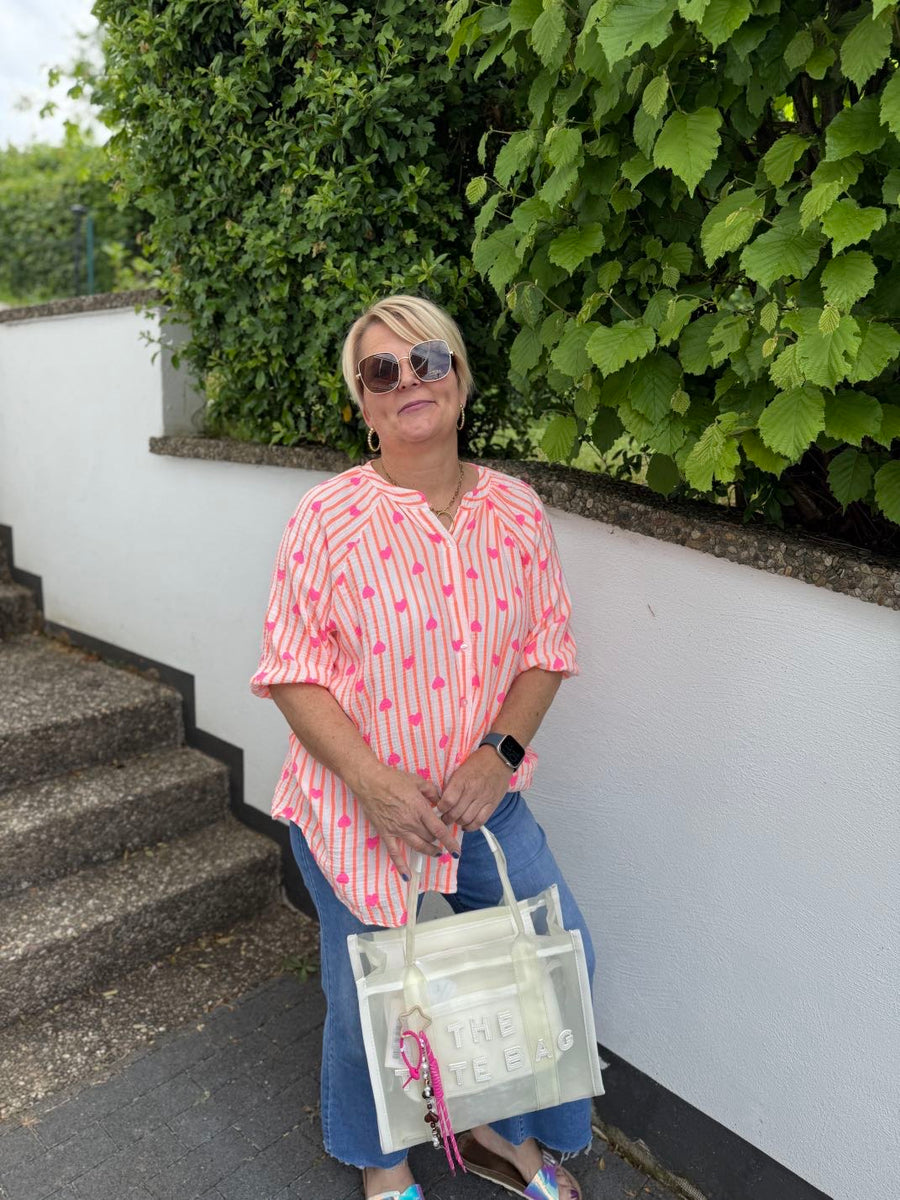Musselinbluse mit Herzchen