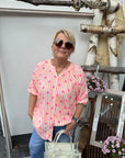 Musselinbluse mit Herzchen