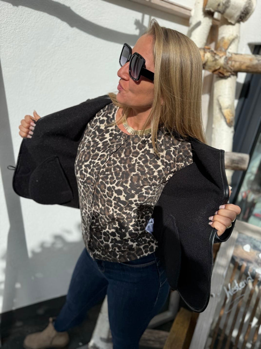 Pulli und Cardigan in einem Teil - LEO