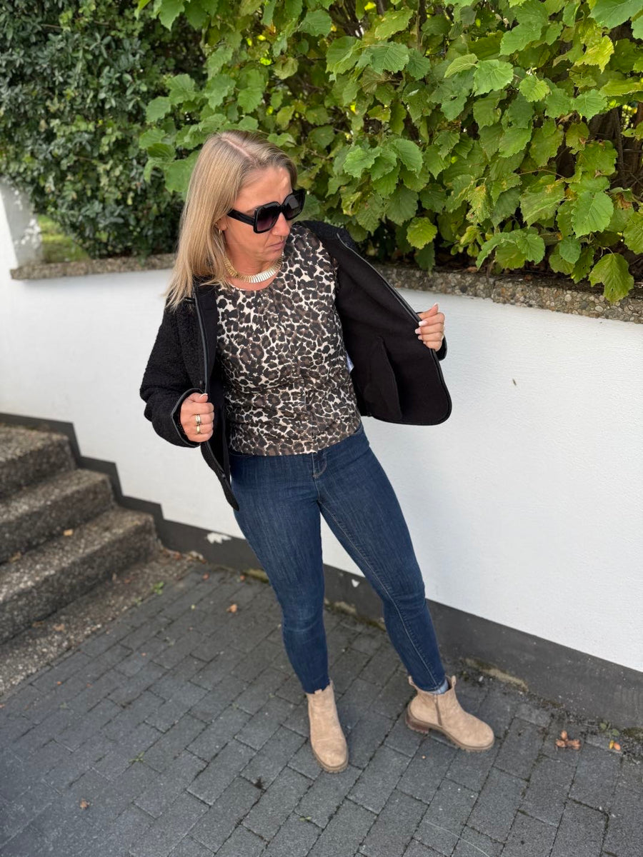 Pulli und Cardigan in einem Teil - LEO