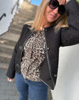 Pulli und Cardigan in einem Teil - LEO