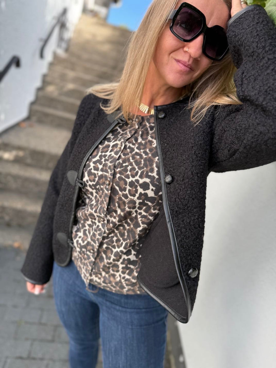 Pulli und Cardigan in einem Teil - LEO