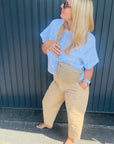 Trendige 7/8 Hose in Beige