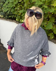 Strickpullover mit Rüschenärmeln