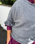 Strickpullover mit Rüschenärmeln