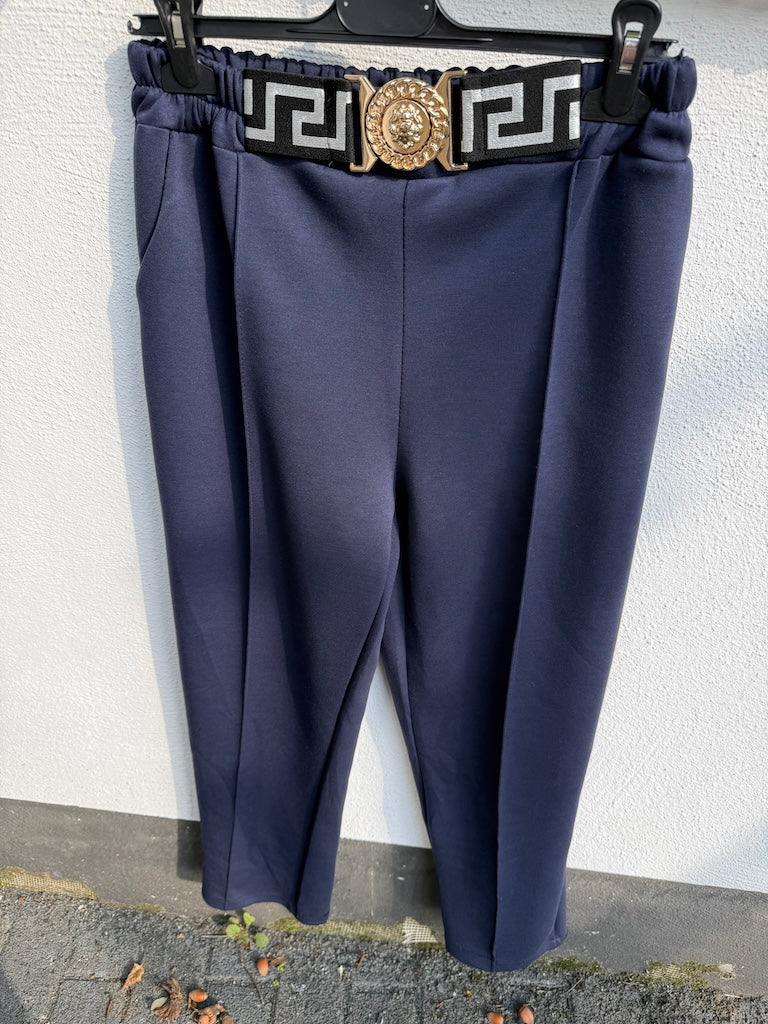 Joggpants mit ausgefallenem Gürtel