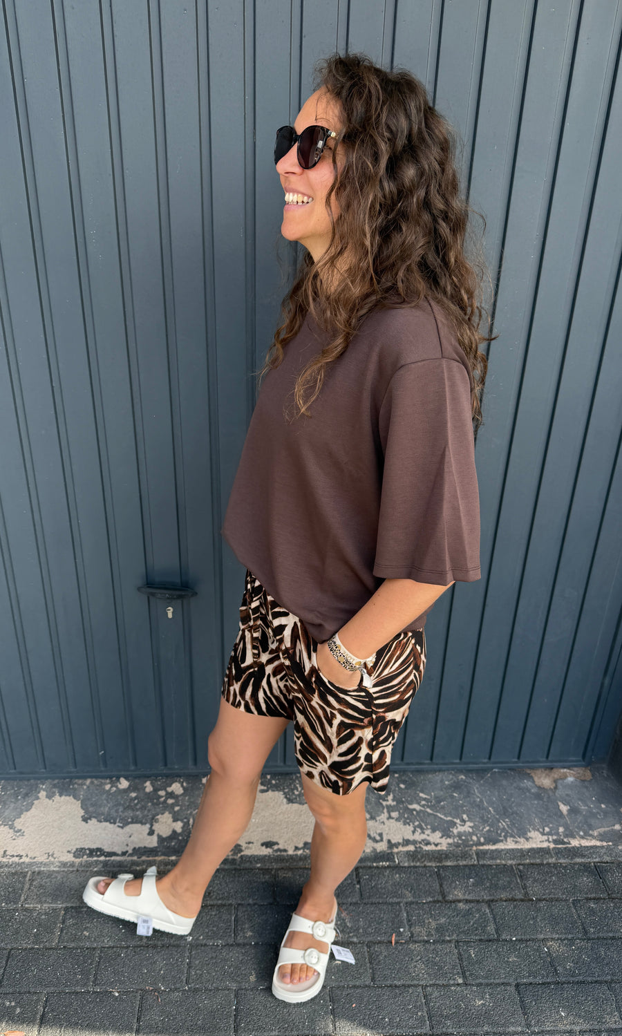 Banu Shirt mit 3/4 Ärmel in braun