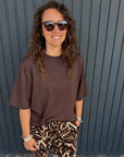 Banu Shirt mit 3/4 Ärmel in braun