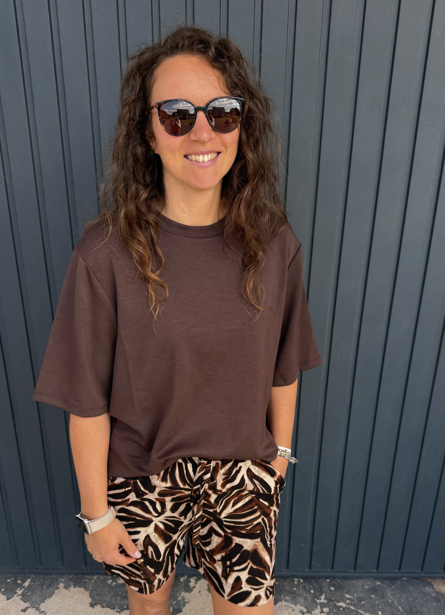 Banu Shirt mit 3/4 Ärmel in braun