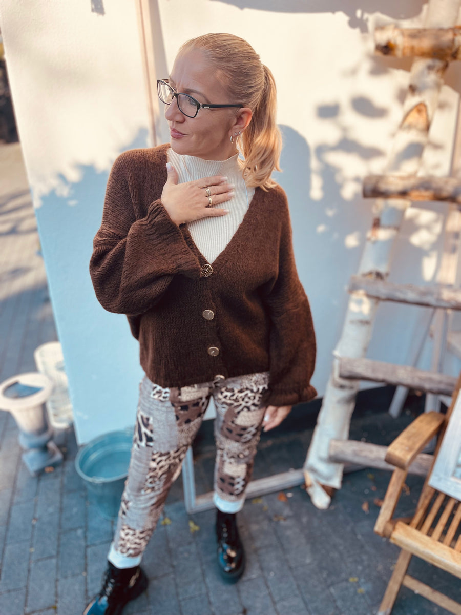 Cardigan mit Rüschen-Ärmeln