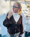 Cardigan mit Rüschen-Ärmeln