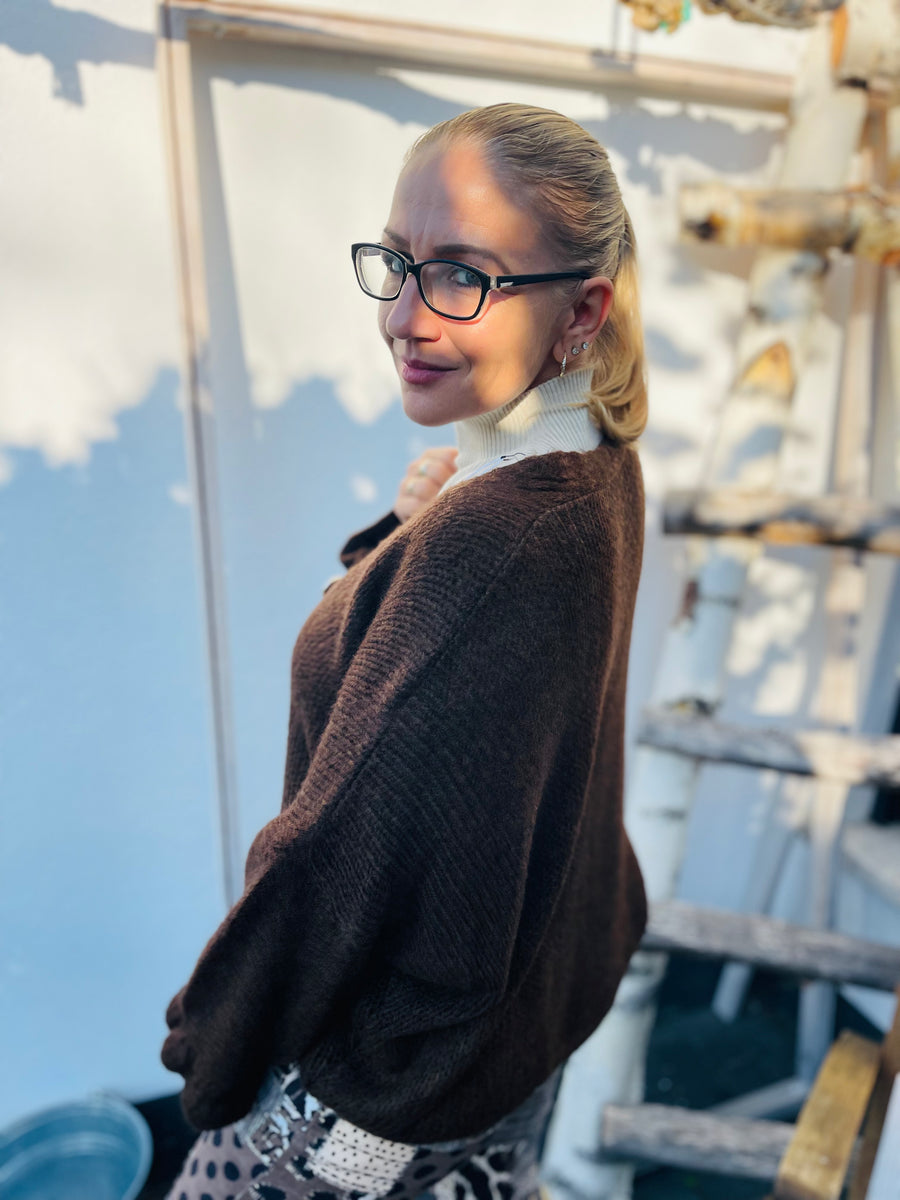 Cardigan mit Rüschen-Ärmeln