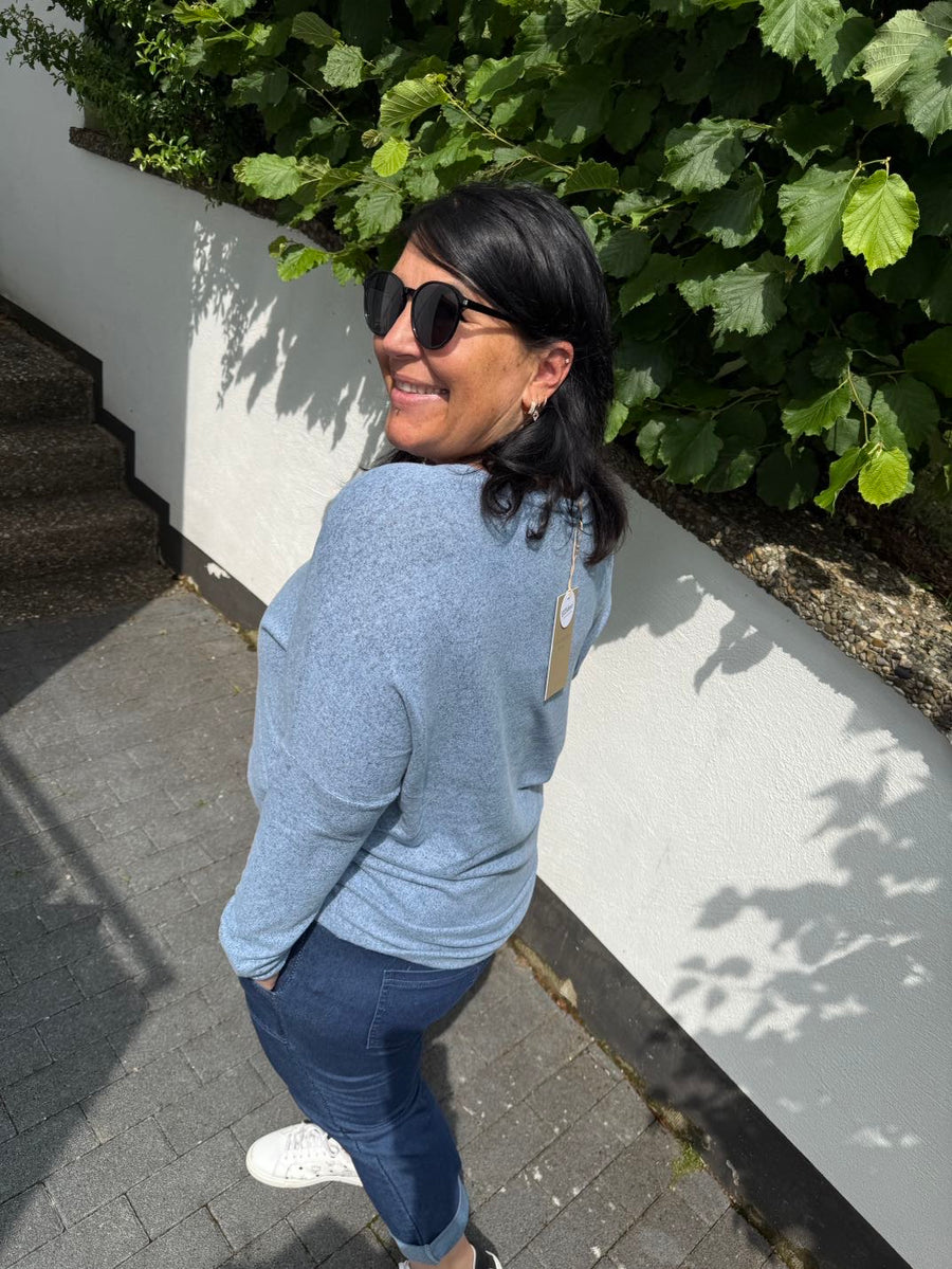 Joggpants im Jeansstil mit Gürtel
