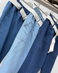 Joggpants im Jeansstil mit Gürtel