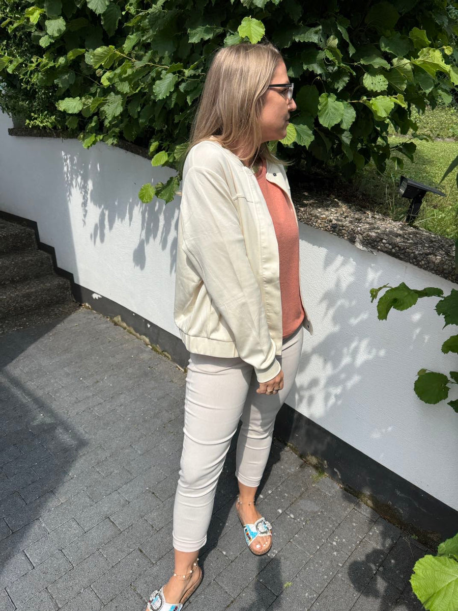 Banu Sweatshirtjacke in Creme