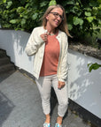 Banu Sweatshirtjacke in Creme