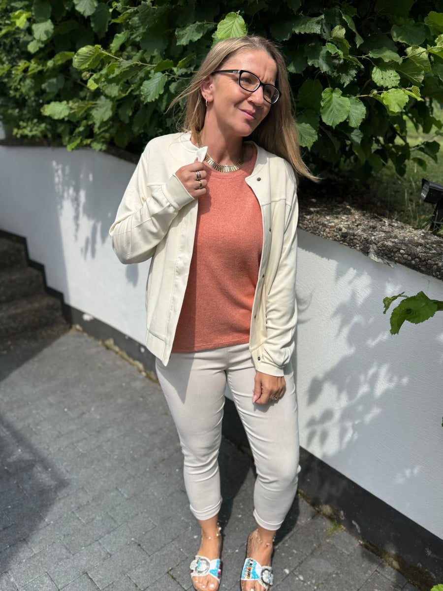Banu Sweatshirtjacke in Creme
