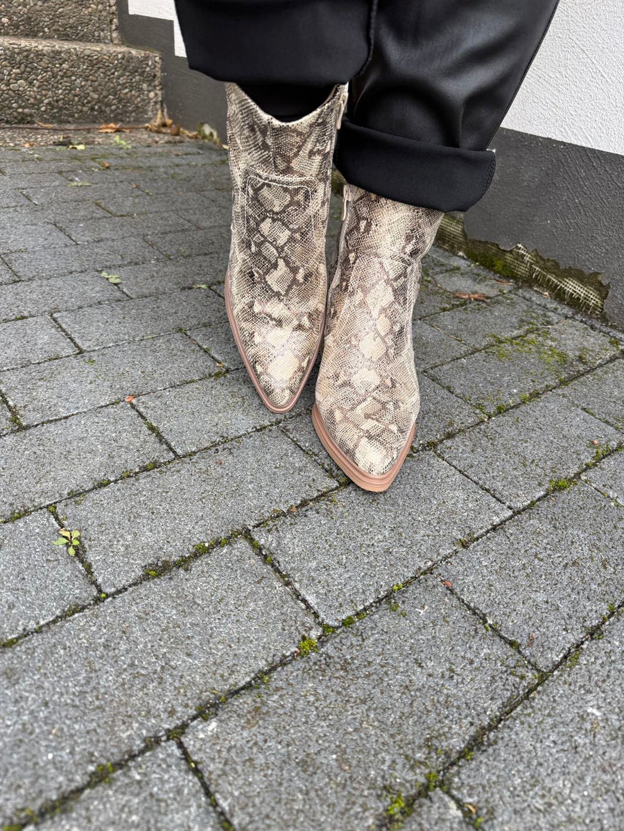 'Cowboyboots' mit Muster gold