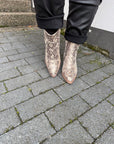 'Cowboyboots' mit Muster gold