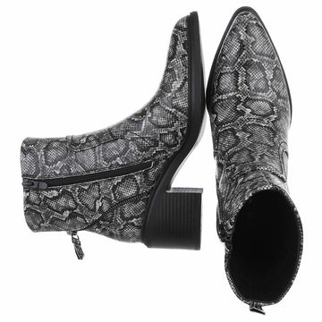 'Cowboyboots' mit Muster grau