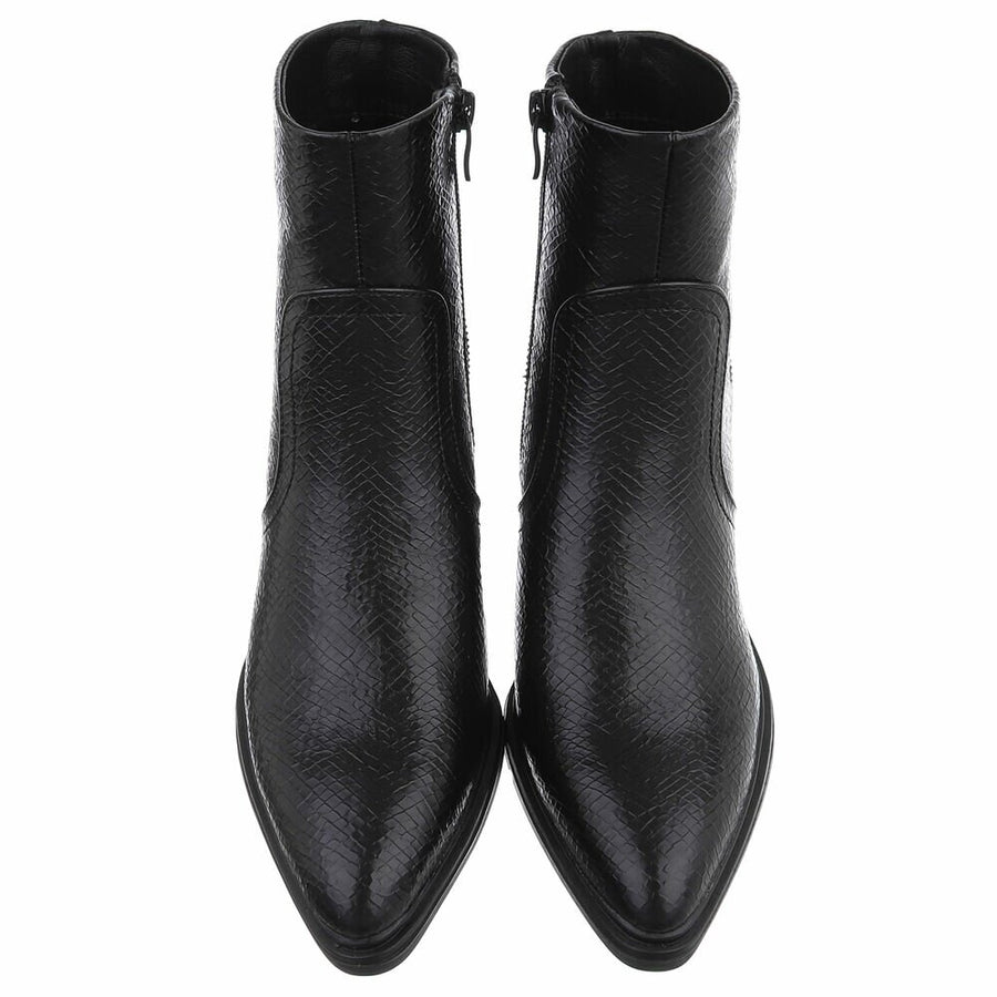 'Cowboyboots' mit Muster schwarz