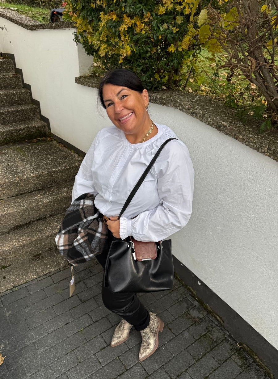 Mom Fit Lederoptik Hose PLUS SIZE